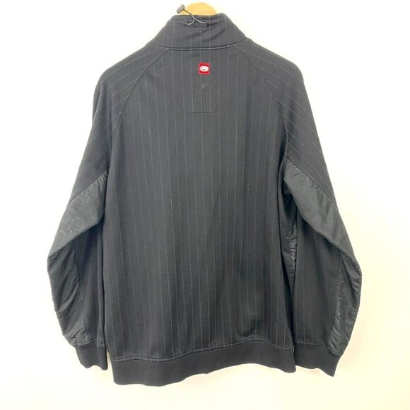 Ecko Unltd Track Jacket Men's Size Large Black Zip Up Mock Neck Outdoor Y2K - Picture 2 of 16